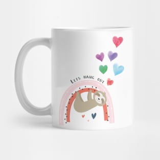 Rainbow Baby Sloth Mug